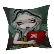 Melancholy Valentine Mending a Broken Heart Fairy Cushion Cover