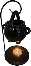 Witch Cauldron Oil Burner, Candle Holder Oil Burner, Black Oil Incense Aroma Diffuser Home Decor, Spirit Meditation