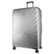 Pierre Cardin 80cm LARGE Hard Shell Case Luggage Bag 161L - Silver