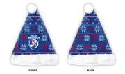 Western Bulldogs AFL Xmas Christmas Santa Hat Ugly Sweater Design