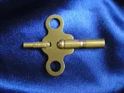 Brass Double End Key For JUF Jahresuhrenfabrik 400 Day / Anniversary Clocks USA