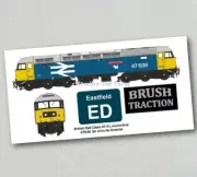 British Rail Class 47 Fridge Magnet 47636 Large Logo BR Blue Diesel Locomotive