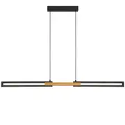 Rivamont Black Oak Wood LED Pendant Light with Dimming Function and Sleek Style