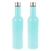 2PK Oasis Stainless Steel 750ml Double Wall Insulated Wine Traveller Spearmint