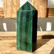 1pc Natural malachite obelisk quartz geode cluster tower point healing 59mm