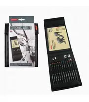 Derwent Sketching Wallet 17 Piece Set Graphite/Charcoal