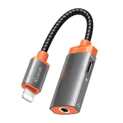 Mcdodo Lightning To 3.5mm AUX Headphone Audio Jack Adapter Cable Converter Charger For iPhone iPad (Lightning To Lightning & AUX)