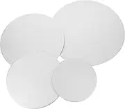 ABOOFAN 4pcs Round Cake Boards White Cardboard Cake Bases and Display for DIY Desserts and Party Celebrations