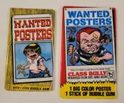 1975 & 1980 WANTED POSTERS Topps 2 UNOPENED Sealed NICE WAX CARD PACKS GUM Wacky