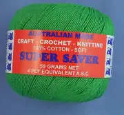 Green 4 ply Crochet or Knitting Cotton