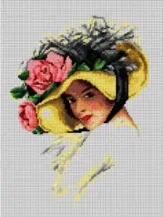 "June" Printed Canvas for Cross Stitch Tapestry Gobelin Embroidery Orchidea 2693
