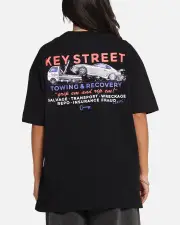 [KEY STREET] Key Street Kei Tow Truck T-shirt Black - Size M M Black