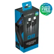 4Gamers PS4 3m Superfast Play and Charge Cable Twin Pack