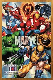 2009 KH Marvel Kids Apparel Clothing Print Ad/Poster Spider-Man Hulk Wolverine!