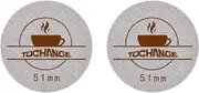 TOCHANGE 2PCS 51mm Puck Screen - 1.7mm Thickness 150μm - 316 Stainless Steel Lower Shower Screen - Metal Contact Screen for Espresso 51mm Portafilter Filter Basket