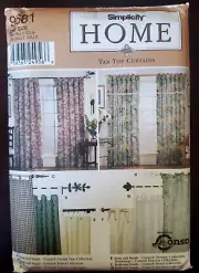 Simplicity Home Sewing Pattern 9681 Tab Top Curtains Window Treatments 8 Styles