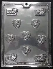 Valentine's Bite-Sized Assortment Chocolate Plastic Candy Soap Mold LOP V-9