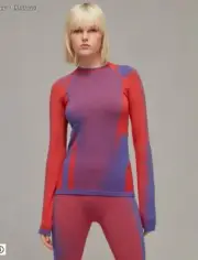 Brand New Adidas Women Y-3 ENGINEERED KNIT LONG SLEEVE BASELAYER TEE (Szie: XS)