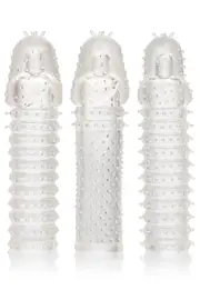 California Exotic Dual Textured Penis Extensions (3 Pce Kit)