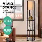 Artiss Floor Lamp Shelf Tripod Modern LED Storage Shelves Stand Reading Light