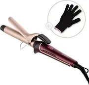 Hair Curling Wand Ceramic Hair Curler with 25 mm / 1" Tourmaline Ceramic Barrel Ionic Hair Curling with Anti-scald Cool Tip for Waver Curler Long and Short Hair (200°F - 410°F, Heat Resistant Glove)
