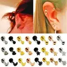 Labret Lip Ear Stud Piercing Bar Tragus Cartilage Monroe Surgical Steel