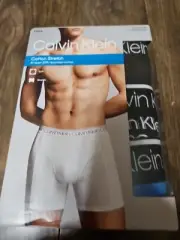 CALVIN KLEIN 3Pack Boxer Briefs Cotton Stretch Men's Large
