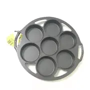 Lodge Cast Iron Mini Cake Pudding Pan Pre-seasoned Made in USA Makes Small Cakes