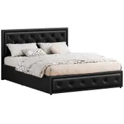 ALFORDSON Bed Frame Double Size Gas Lift Storage Mattress Base Leather DIANA