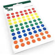 Ivy Stationery 700 Sticky Coloured Dots - 8mm - Easy Peel Self Adhesive Colour Coding Sticky Dots - Assorted Colours -