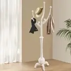 Wooden 8 Hooks Clothes Rack Hat Coat Rack Tree Stand Hanger Bedroom Living Room