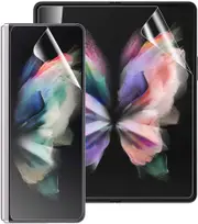 [2in1] Hydrogel Screen Protector for Samsung Galaxy Z Fold 3 5G Scratch Resistant & Fingerprint Support-Zfold3
