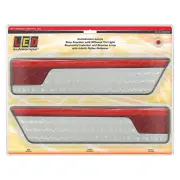 LED Autolamps Chrome Stop Tail Reverse Reflector Light Sequential Ind 2 Blister