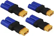 FLY RC 4pcs Female XT60 to Male EC5 Adapter, Female XT60 to Male EC5 Adapter No Wires RC LiPo Battery Connectors