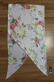 New Vince Camuto Happy Flowers Oblong Scarf 18"x72" Bias Cut NWT #VC390