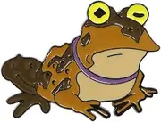[Pinstant] Futurama HypnoToad Hypno Toad Frog Hypnosis Hypnotic Hypnotize Animated Comedy TV Show 1.8" Enamel Pin Badge, 1.8 inches, Enamel, enamel