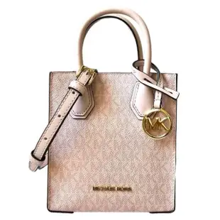 【Michael Kors】MK 女生 迷你琴譜包 防刮皮革 滿版緹花LOGO MERCER 手提斜背包(多色可挑)