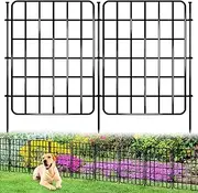 30ft x 17in Garden Fence Animal Barrier, 28 Panels No Dig Fence Border, Rustproof Metal Decorative Garden Fence with Ground Stake, Flower Bed Edging Border for Dog, Rabbit, Outdoor Yard Patio Decor
