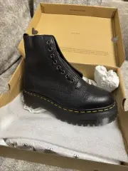 Size UK 7 - DR MARTENS SINCLAIR QUAD BOOTS, Black Milled Nappa Leather, BARGAIN!