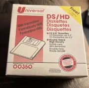11 new old stock Universal DS/HD Diskettes 00350