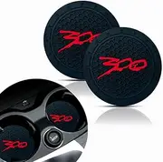 2Pcs Car Cup Holder Coaster for Chrysler 300/C/ 300S Accessories Auto Anti Slip Cup Holder Insert Coaster Car Interior Accessories (Red)