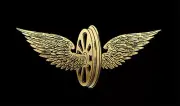 GERMAN RAILWAY WINGED WHEELS TELEPHONE WATER SLIDE DECAL.