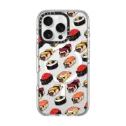 iPhone 16 Pro Clear Case MagSafe Compatible Sushi Pug