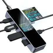 DOCKCASE USB C Hub (6-in-1) with HDMI Port 4K@60Hz, USB-C and 3 USB-A 5Gbps Data Ports, 100w PD Power Delivery, for MacBook Air, MacBook Pro,Supports Steam Deck & Nintendo Switch