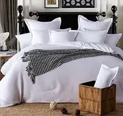 New 100% Cotton Luxury White Waffle Quilt Doona Duvet Cover Set - S D Q K SK (Single)