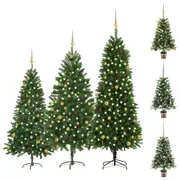 Artificial Christmas Tree with LEDs&Ball Set Xmas Multi Colours/Sizes vidaXL