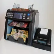 GENUINE AUSCOUNT AUS2000 PRO BANKNOTE SORTER /COUNTER W' PRINTER GREY