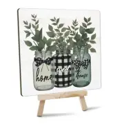 Family Desk Decor, Home Sweet Home Wooden Sign, Desk Decorations For Home