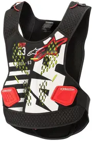 Alpinestars Sequence Chest Protector, white-red, Size XL 2XL for Men White Red