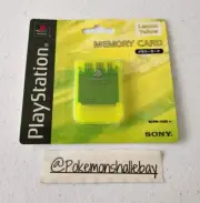 Sony Playstation 1 (PS1) Lemon Yellow Memory Card *BRAND NEW/SEALED - NTSC-J*